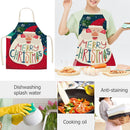 Kitchen Linen Apron Merry Christmas Home Restaurant Cooking Baking Bibs