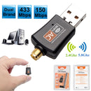 600Mbps Dual Frequency Dual Band w / Antenna 802.11 a/b/g/n 2.4GHz and 5GHz Wire