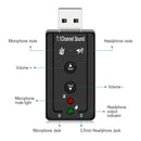 7.1 External PC USB Sound Card 3.5mm AUX Headphone Microphone Audio Adapter