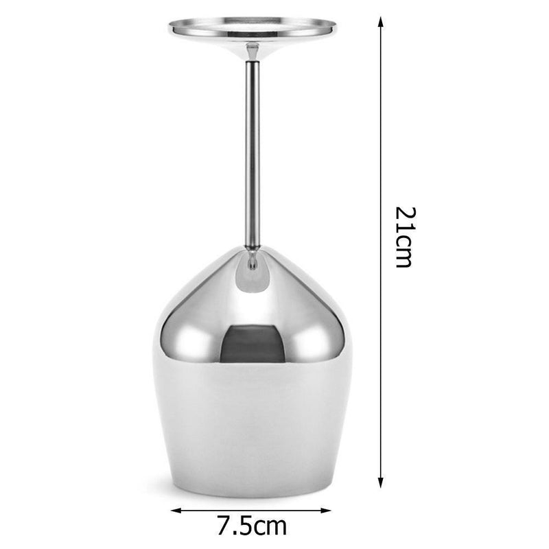 500mL Stainless Steel Juice Goblet Drum Shape Red Wine Cup (Bright Light)