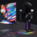 RGB Headphone Holder Rack 6 Monochrome Modes Gamer Headset Display Stand Newly