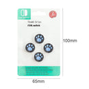4pcs Cat Paw Silicone Thumb Grips for Nintendo Switch Controller (Blue)
