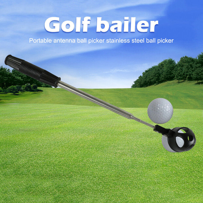 Steel Golf Ball Retriever 8 Sections Telescopic Golf Ball Picker for Water Newly