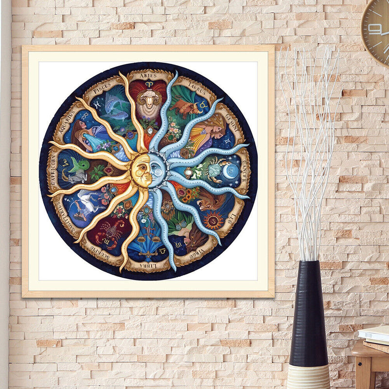 5D DIY Full Drill Diamond Painting Round Geometry Cross Stitch Embroidery Newly