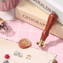 25mm Retro Wax Seal Stamp Copper Head with Handle Envelope Sealing Decor Kits