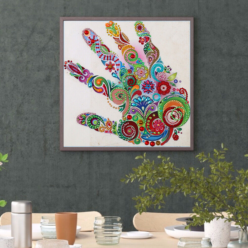 Special Shaped Palm 5D DIY Part Drill Diamond Painting Handwork Home Decor Gift