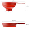Silicone Folding Retractable Wide Mouth Funnel Liquid Fill Dispenser (Red)