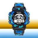 Outdoor Multifunction Waterproof Boy Sports Electronic Watches (Blue)