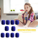 10pcs Microphone Windscreen Sponge Cover Mic Foam Protective Caps (Purple) Newly
