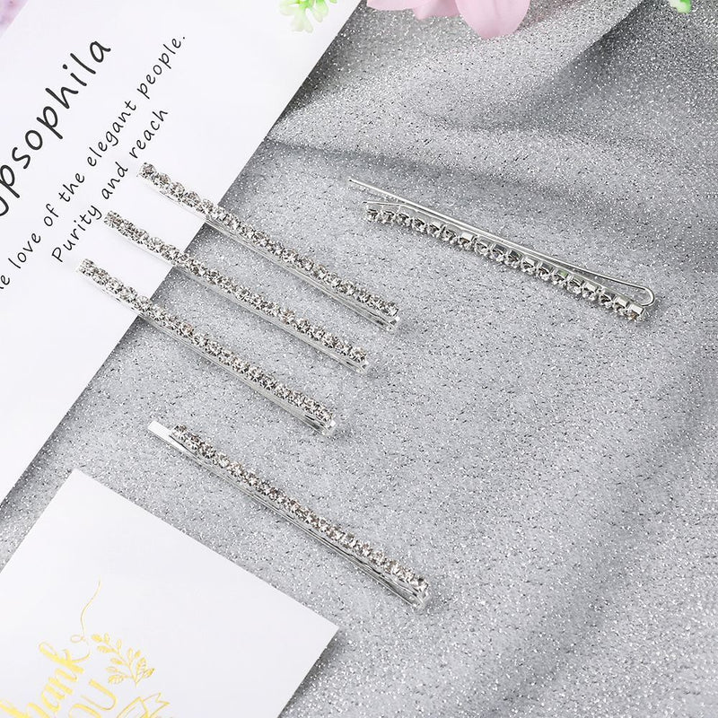Style Shiny Rhinestones Hairpins Crystal Hairgrip Hair Clips Metal Barrette