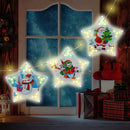 Diamond Painting LED Hanging Star Lights Christmas Tree Ornament Pentagram Light