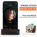 Mobile Phone Sound Amplifier Speaker Stand Phone Holder Support (Black) Newly