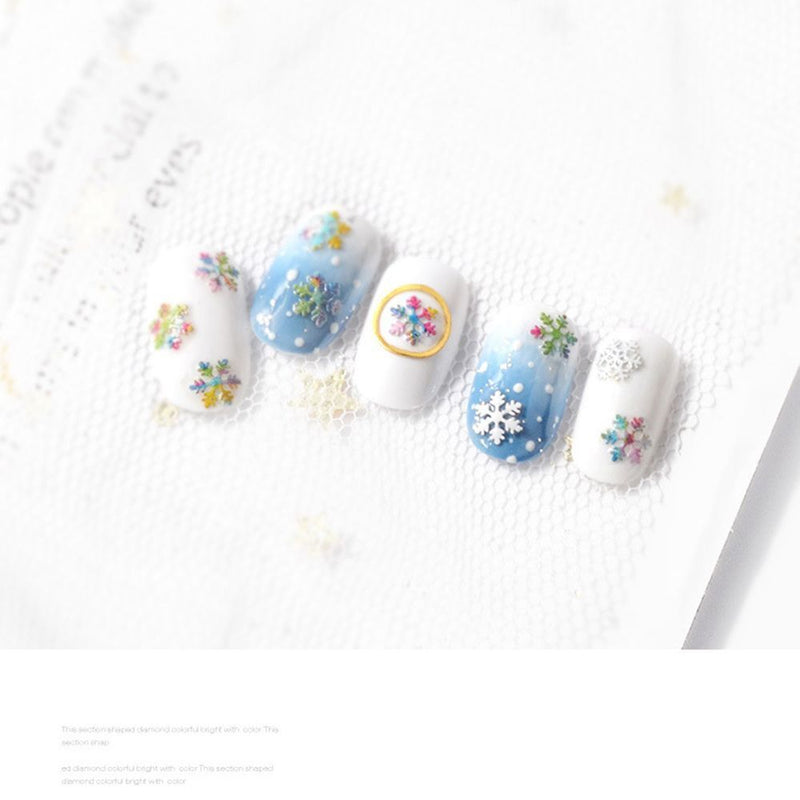 DIY Art Tips Glitter Flakes Christmas Manicure Decor Snowflake Nail Sequins