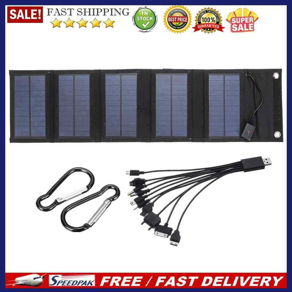 15W 5V USB Solar Panel Pack Kits Waterproof Foldable Power Battery Cells Ch