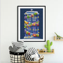 DIY Cotton Thread Christmas Shop Printed Full Cross Stitch Handmade Handicraft