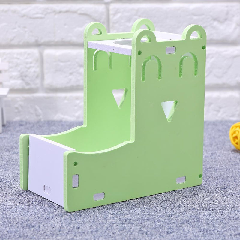 Hamster Automatic Water Fountain Drinker Food Feeder Playing Cage (Green) Newly