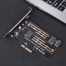 SOBW M.2 NVME to PCIe Adapter M+B Button SSD to PCI-E 3.0 X4 SATA Expansion