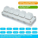 5-key Computer Desktop Keyboard LED Light Backlit Custom Shortcut Keys P1O9