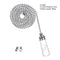 Bathroom Ceiling Light Switch Pull Cord String Crystal Handle Decor U8I2