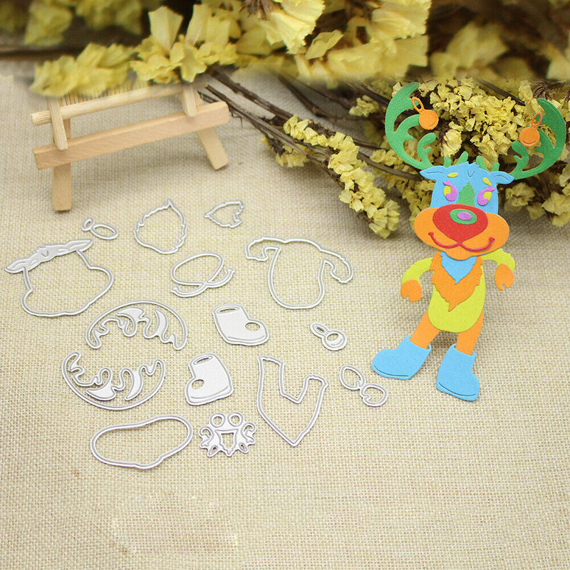 Snowvirtuos Cute Christmas Deer Cutting The Stencil DIY Scrapbooking A