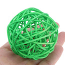 5pcs DIY ?Cute Round Rattan Ball Wicker Ornament Wedding ?Party Decor(Green