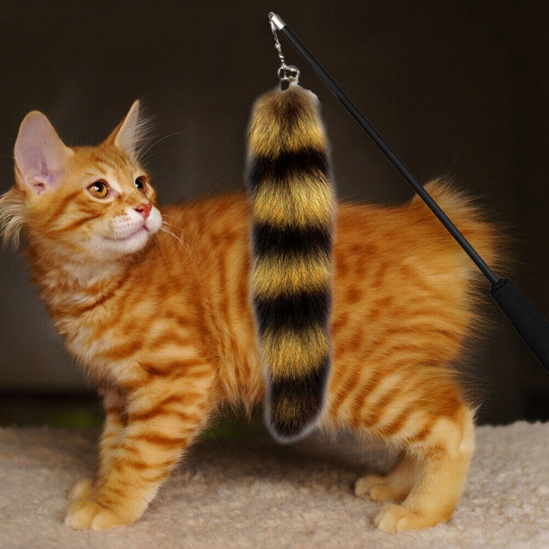 Funny Cat Feather Stick Teaser Wand Replacement Head for Kitten Toys (B)