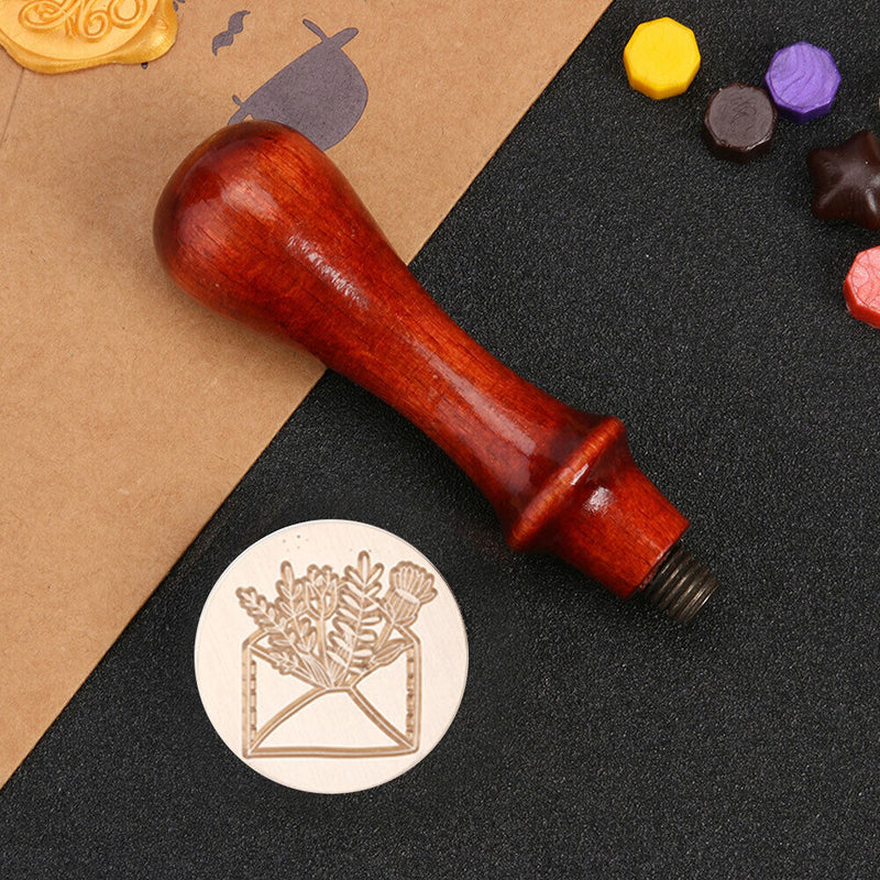 #A 25mm Time Round Retro Seal Wax Seal Stamp Head Fire Paint for Wedding Invitat