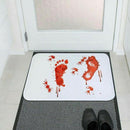 Halloween Bath Mat Bloody Footprint Scary Blood Bathroom Floor Pads Washable~