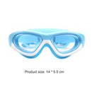 Swimming Glasses Waterproof HD Anti-fog Kids Diving Goggles (Blue White)