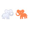Snowvirtuos Small Elephant DIY Metal Scrapbook Crafts Embroidery Cutting