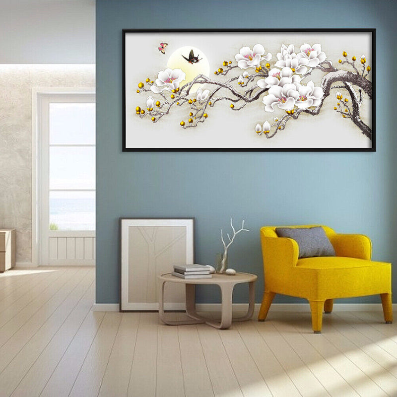 5D Flower Butterfly Diamond Painting DIY Drawing Full Round Drill Kit Ornam