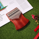 Portable 17-Key Mahogany Veneer Kalimba Thumb Piano Mbira Sanza (Coffee) Newly