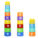9pcs Stacking Cups Children Early Education Learning Toys Folding Tower Batteries