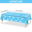 Blue Sky White Clouds Tablecloth Prints Dining Desk Table Cover for Pool Beach
