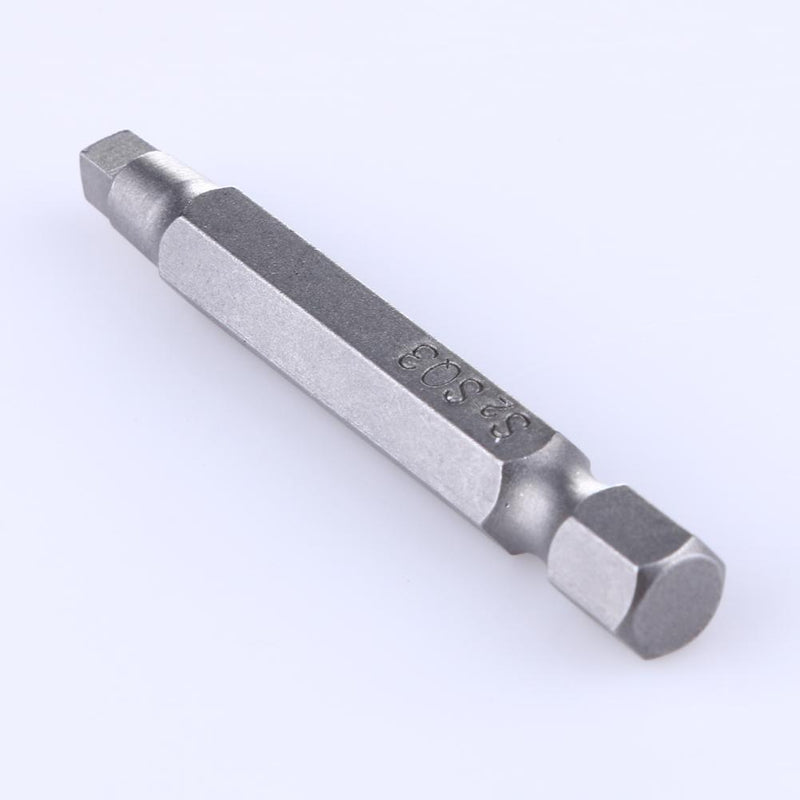 3pcs 50mm 1/4 Inch Metal Magnetic Square Head Screwdriver Bits Hand Tools