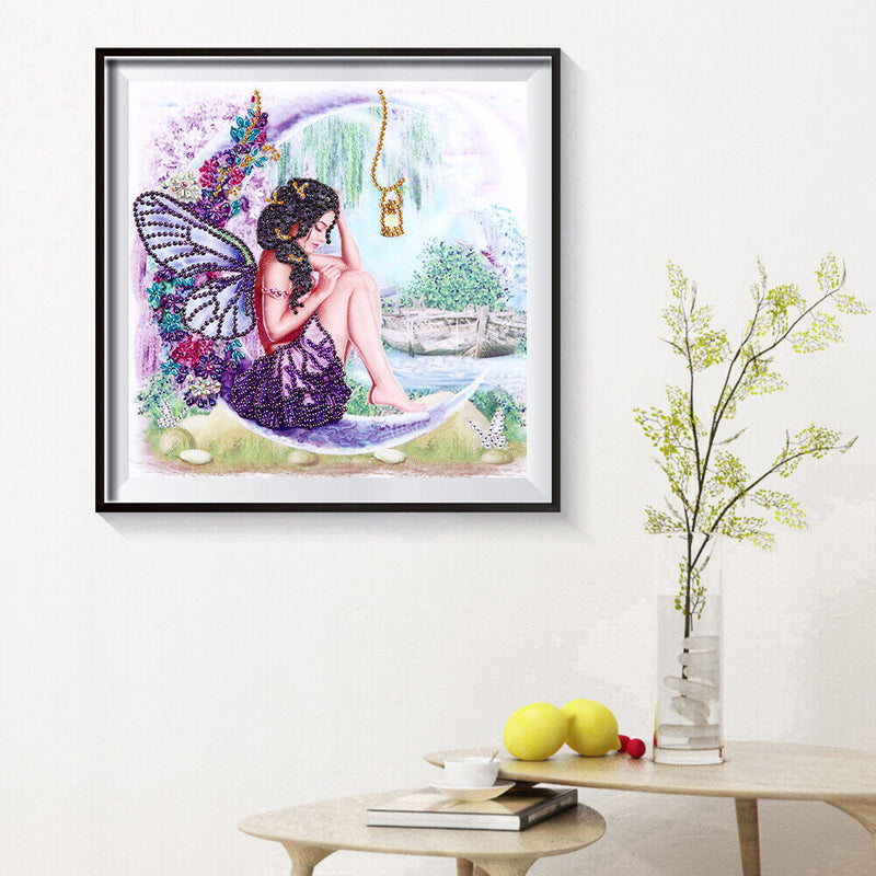5D Wing Girl Diamond Painting Special Shape Rhinestone Partial Drill DIY Newly