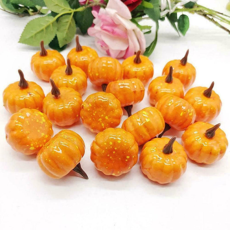 Decor Mini DIY Foam 12Pcs Small Handwork Simulation Artificial Pumpkin Props