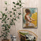 Girl Open Umbrella Oil Paint By Numbers Kits DIY Handpainted on Canvas Art