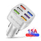 #A 6 in 1 75W 15A QC 3.0 USB Car Chargers Fast Charging Adapter for Mobile Phone