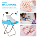 Professional Toe Nail Polish Manicure Stool Tool with Fan Light Magnifying Glass