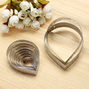 10pcs Stainless Steel Metal Fondant Cake Mold Rose Petal Cookie Cutter Newly