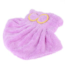 Microfiber Hair Turban Quickly Dry Hair Hat Wrapped Towel Bath  Purple
