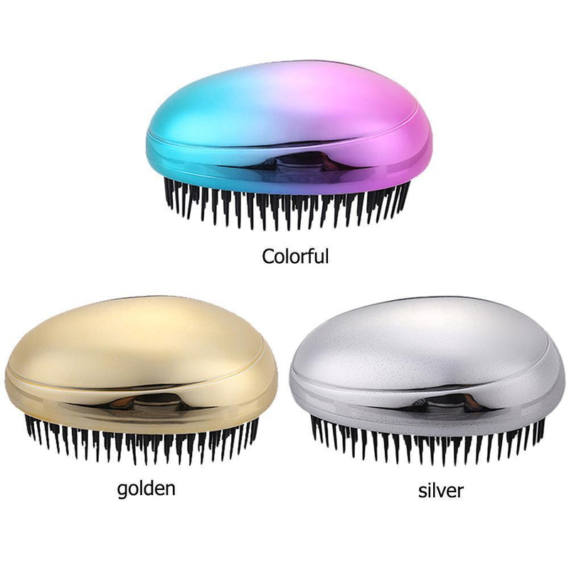 Egg Massage Comb Straight Salon Hairbrush Home Styling Tools (Multicolor)