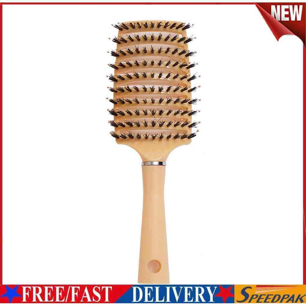 Scalp Massage Comb Salon Hairbrush Bristle Women Wet Curly Hair Detangle Br #F