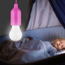 LED Hanging Light Bulb Battery Powered Colorful Pull Cord Bulbs (Rose Red) Newly
