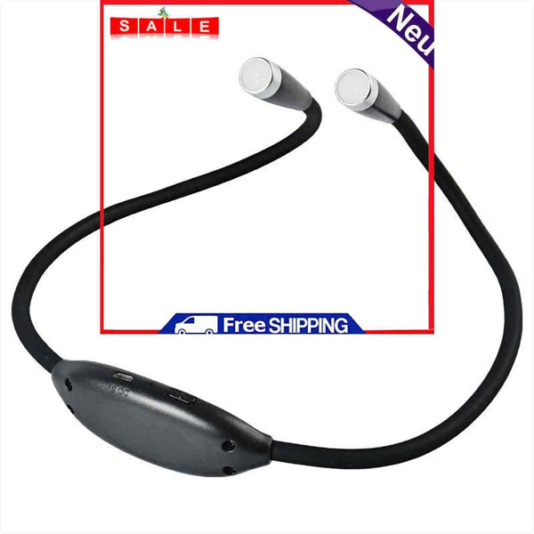 LED Neck Reading Light, Rechargeable, Flexible Arm Book Lamp for Knitting, Camp