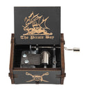 Wooden Hand Cranked Music Box Retro Home Ornaments Crafts Decor Kids Gifts