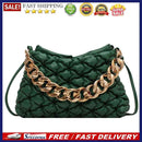 Fashion Pleated Women Shoulder Handbags Chain PU Leather Messenger Clutch Bag