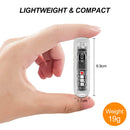 Mini LED EDC Flashlight Fishing Camping Emergency Keychain Lights (White) Newly