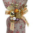 High - end creative bar flower linen wine set snowman red wine bottle sets-15094